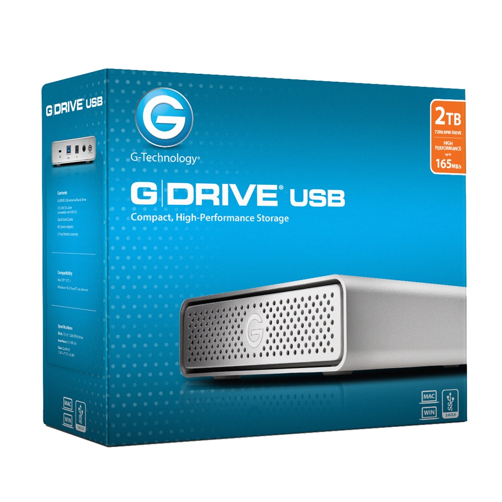 G Technology 2tb G Drive Usb G1 External Hard Drive Micro Center