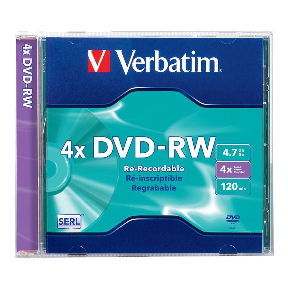 half Disorder Headless Verbatim DVD-RW 4x 4.7 GB/120 Minute Disc 1-Pack Jewel Case - Micro Center