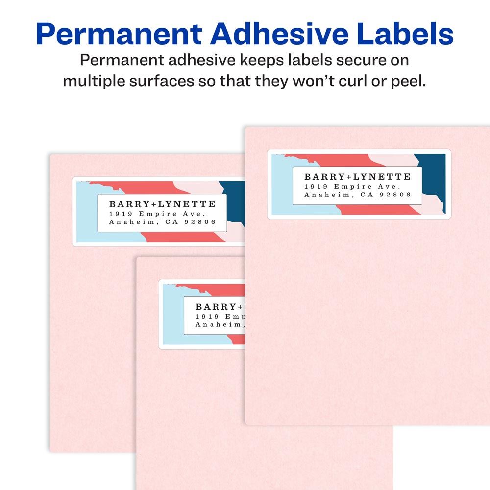 New White 1 x 4 Address Labels with Sure Feed for Laser Printers 5261 Permanent Adhesive 500 Labels