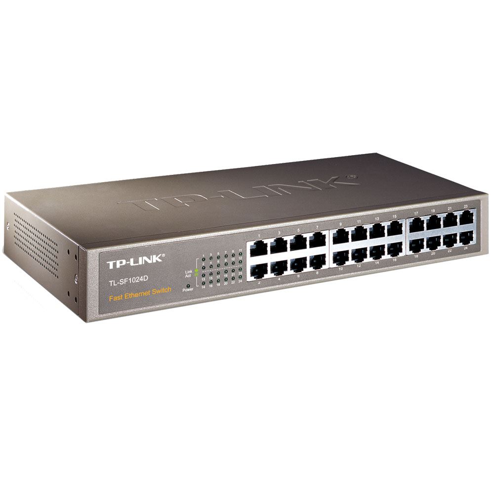 Tp Link 24 Port 10 100 Fast Ethernet Switch Micro Center