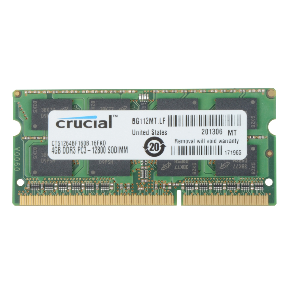 Crucial 4gb Ddr3 1600 Pc3 Cl11 So Dimm Laptop Memory Module Micro Center