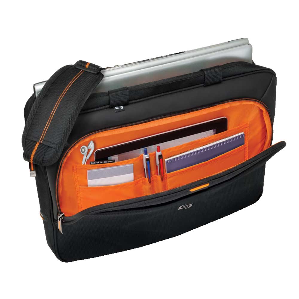 Urban Laptop Briefcase Solo Black//Orange