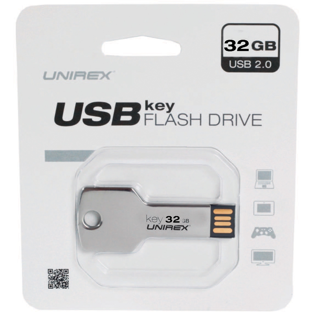 Unirex 32GB Key USB 2.0 Flash Drive - Micro Center