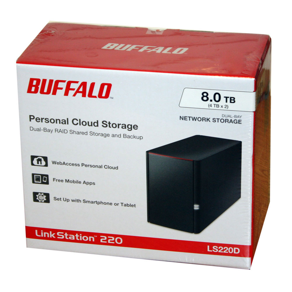 Vandret flyde Personligt BUFFALO LinkStation 220 8TB (2 x 4TB) Personal Cloud Storage with Hard  Drives Included (LS220D0802) - Micro Center