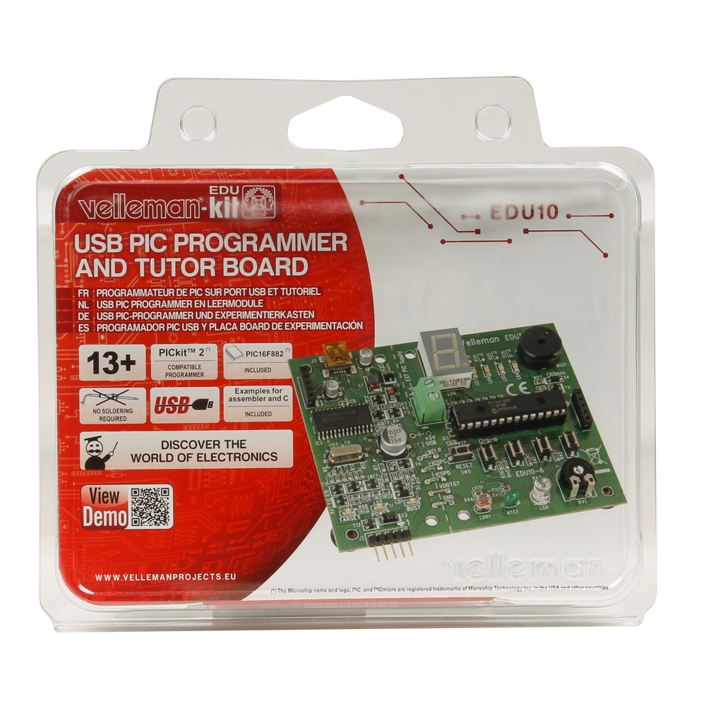 EDU10 USB PIC-Programmer und Experimentierkasten