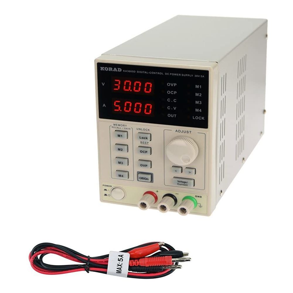 30V 5A LCD Digital DC Power Supply 4Digit Variable Adjustable Lab Test Equipment 