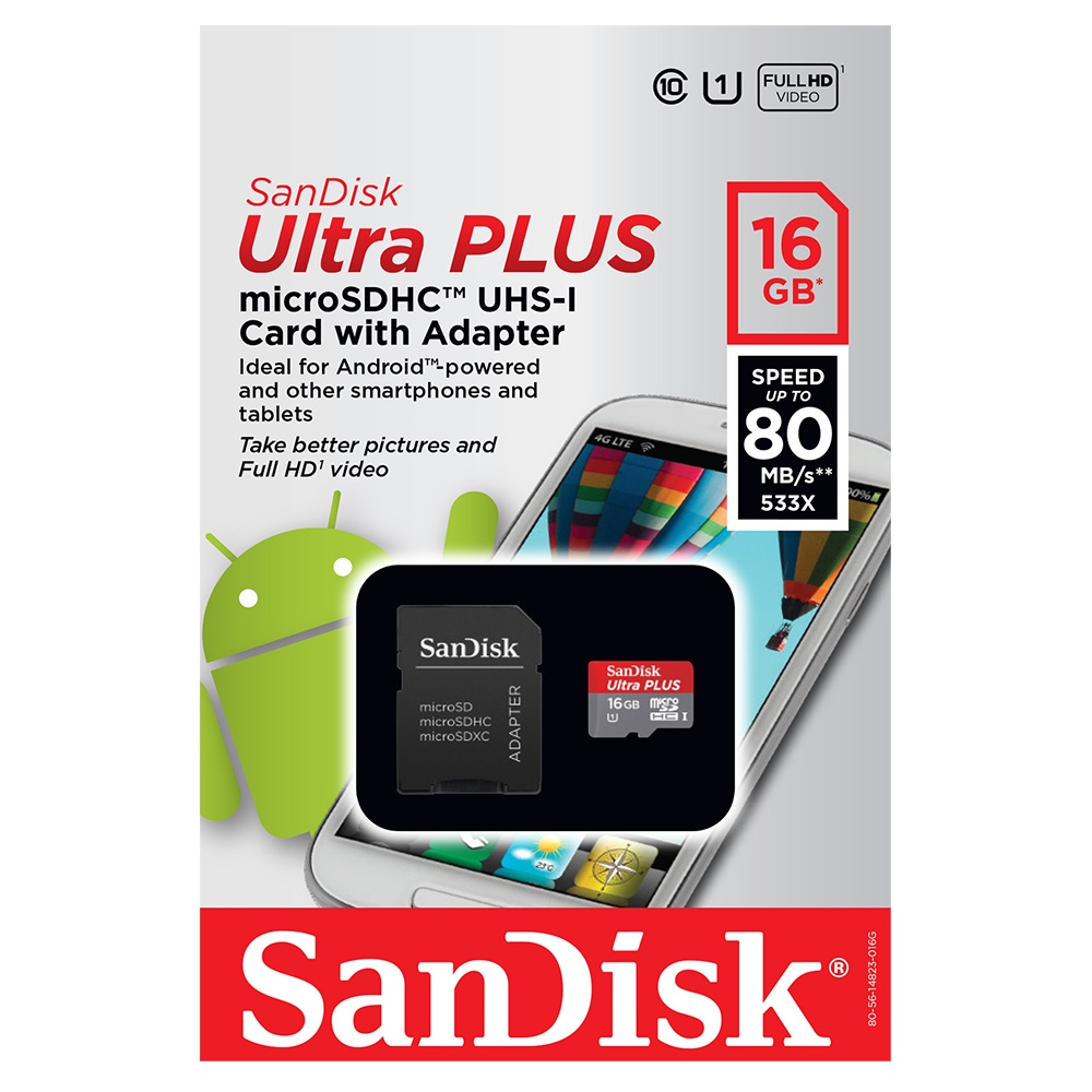 GENUINE SanDisk Ultra Micro SD 16GB Class 10 SDHC SDXC Memory Card & Adapter 