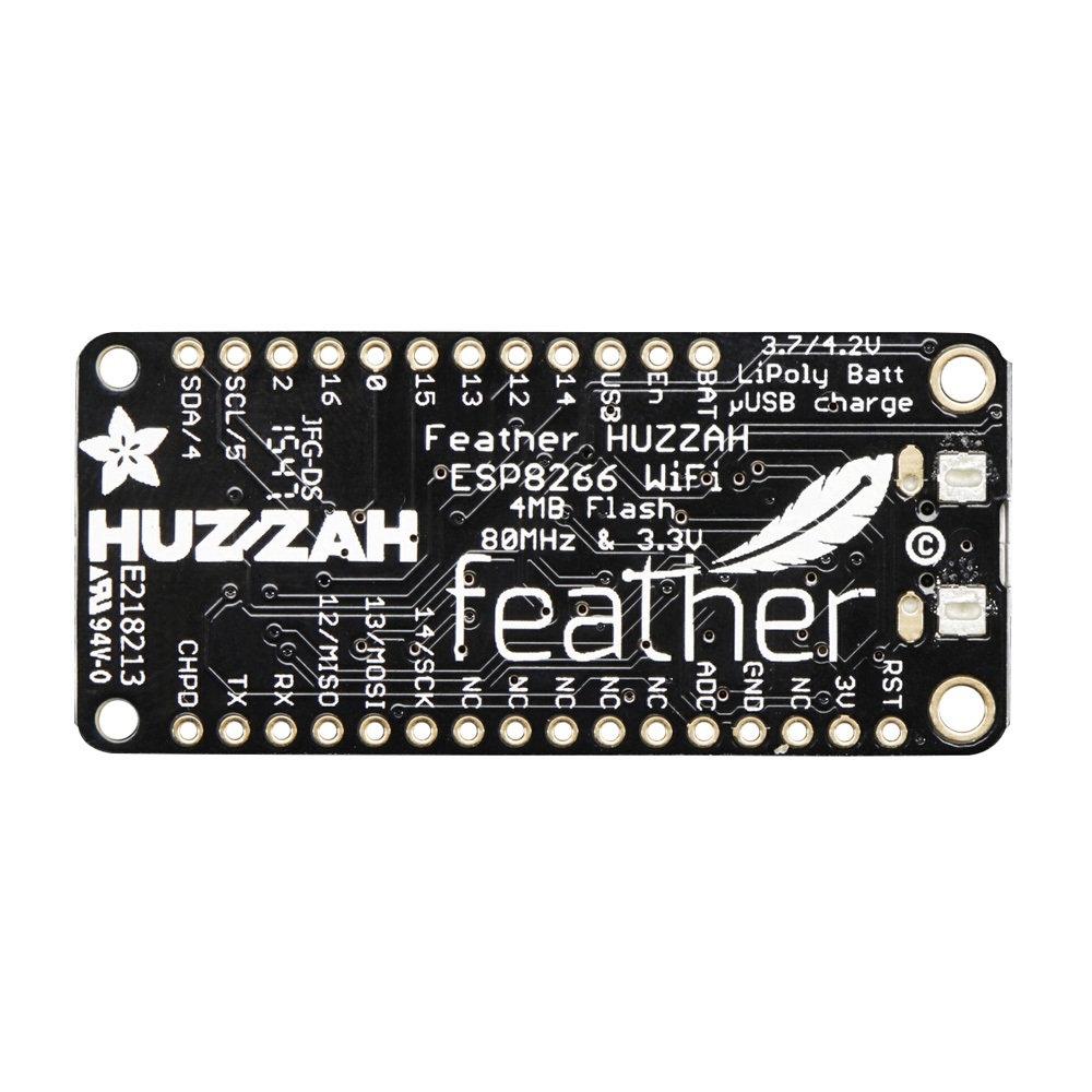 Adafruit Industries Feather Huzzah With Esp8266 Wifi Micro Center