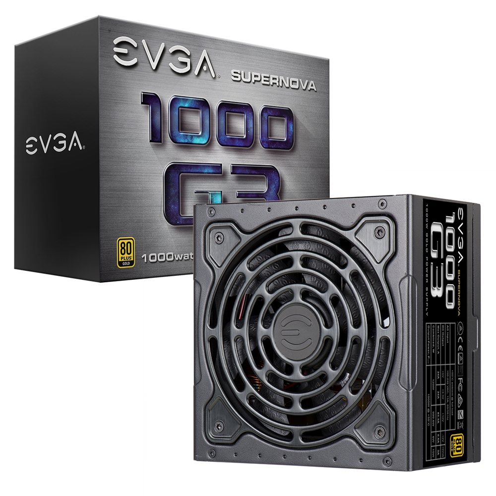 80 Plus Gold 1000W Fully Modular Power Supply 120-GP-1000-X1 10 Year Warranty Includes Power ON Self Tester EVGA SuperNOVA 1000 G+ FDB Fan 
