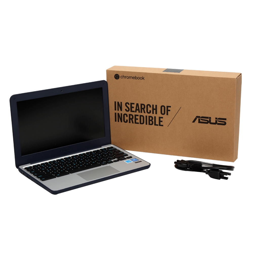 Asus C2sa Ys02 11 6 Chromebook Grey Dark Blue Intel Celeron N3060 Processor 1 60ghz Google Chrome Os 4gb Ddr3 Micro Center