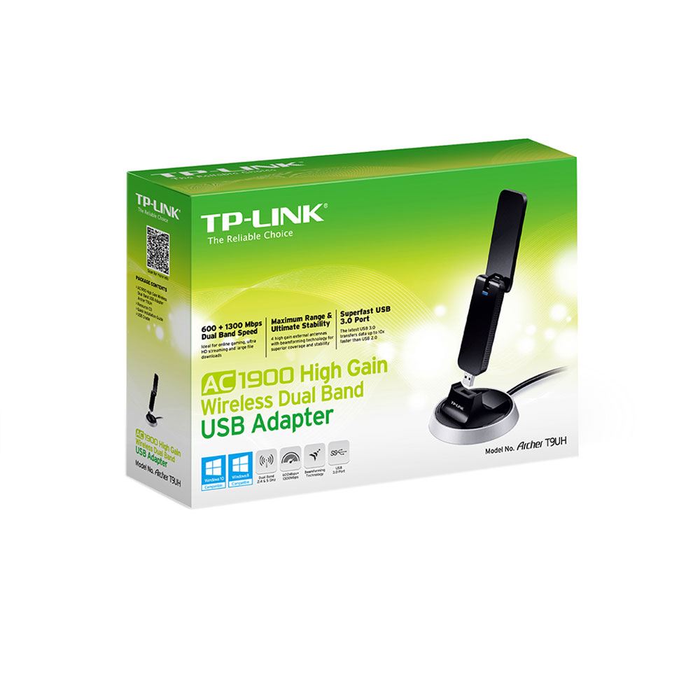 Renewed TP-Link Archer T9UH AC1900 High Gain Wireless Dual Band USB Adapter 