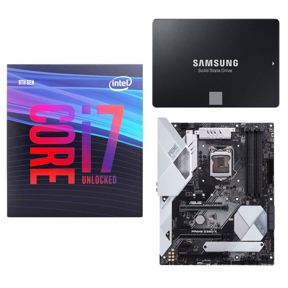 Intel Core I7 9700k Asus Prime Z390 A Motherboard Samsung 860 Evo 1tb Internal Ssd Bundle Micro Center
