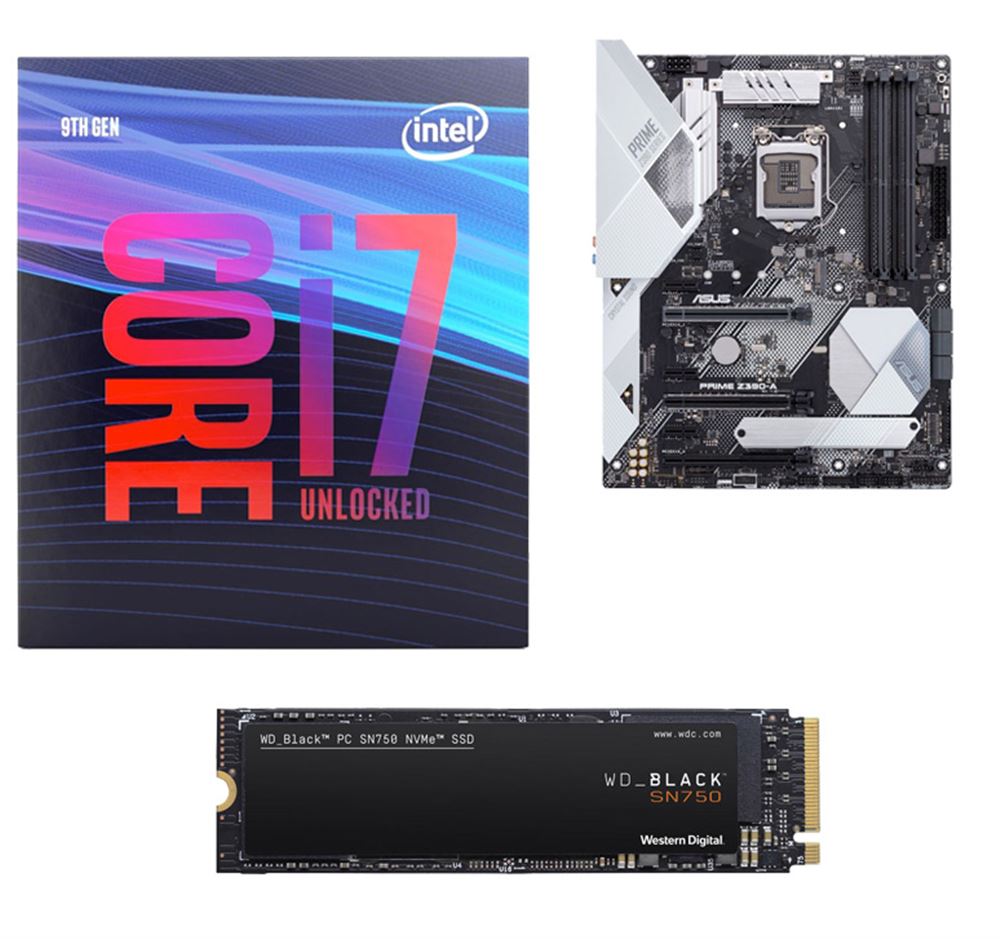 Intel Core I7 9700k Asus Z390 A Prime Wd Black Sn750 1tb M 2 Gen 3 X 4 Ssd Computer Build Bundle Micro Center