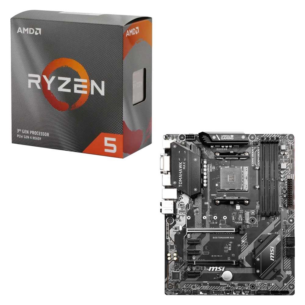 Amd Ryzen 5 3600 With Wraith Stealth Cooler Msi B450 Tomahawk Max Cpu Motherboard Combo Micro Center