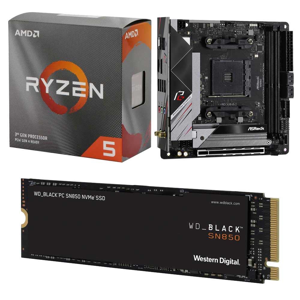 Amd Ryzen 5 3600 With Wraith Stealth Cooler Asrock B550 Phantom Gaming Wd Black Sn850 2tb Ssd Computer Build Bundle Micro Center