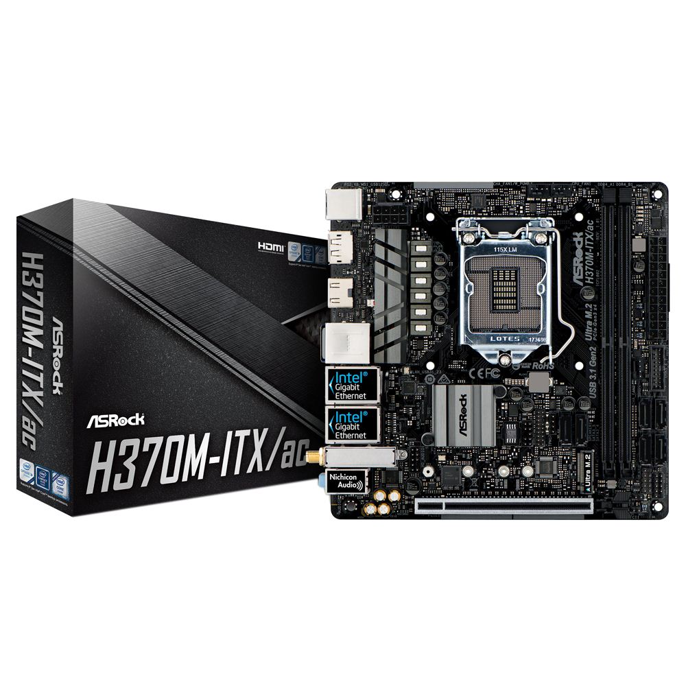 Asrock H370m Itx Ac Intel Lga 1151 Mini Itx Motherboard Micro Center