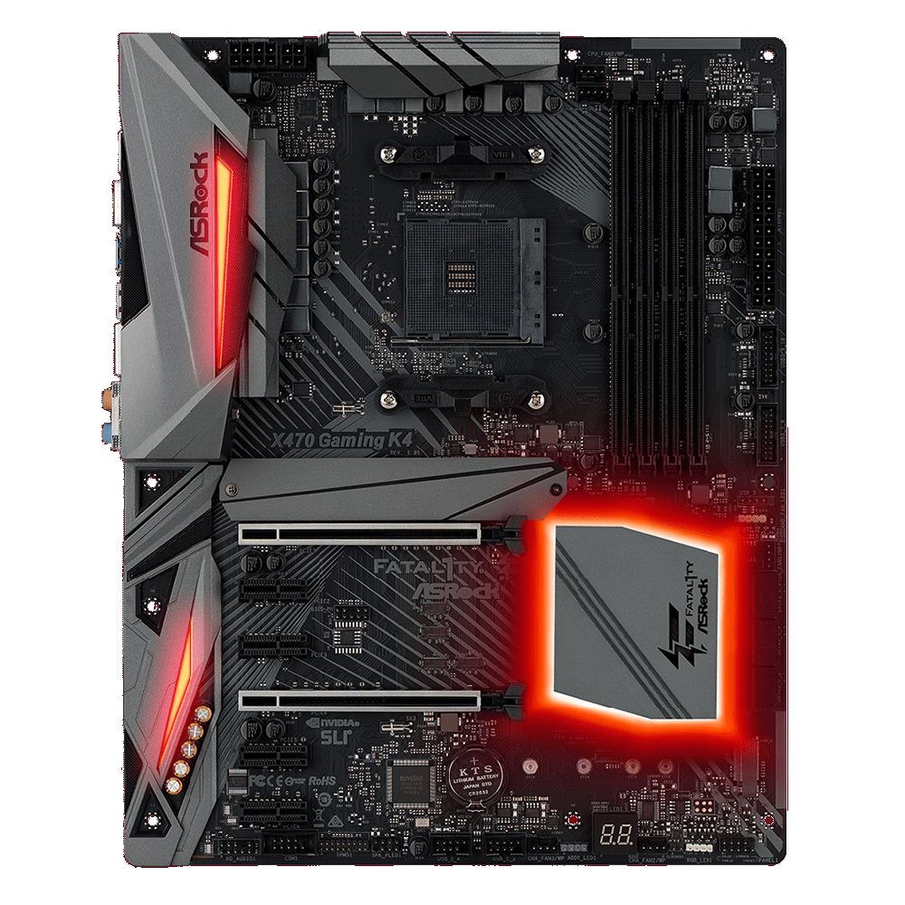 Asrock Fatal1ty X470 Gaming K4 Am4 Atx Amd Motherboard Micro Center