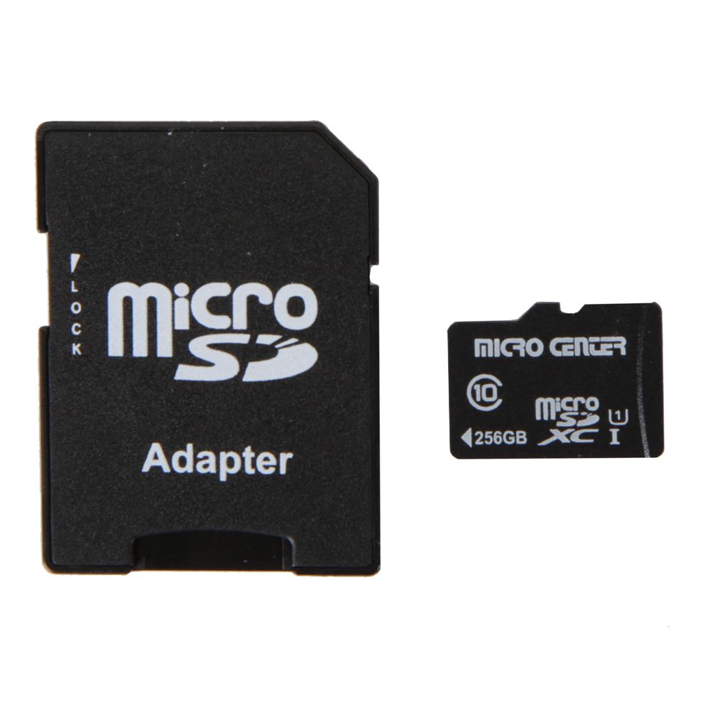 Micro Center 256gb Microsdxc Card Class 10 Uhs I C10 U1 Flash Memory Card With Adapter Micro Center