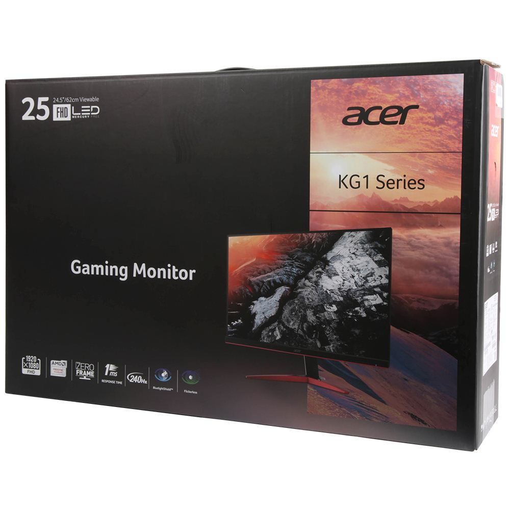 Acer Kg251q 24 5 Full Hd 240hz Hdmi Dp Freesync Led Gaming Monitor Micro Center