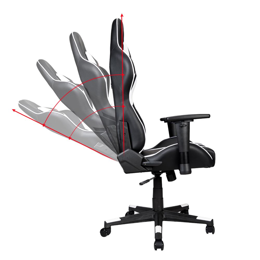 Inland Mach Gaming Chair Black White Micro Center