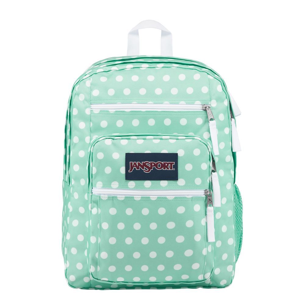 jansport grey polka dot backpack