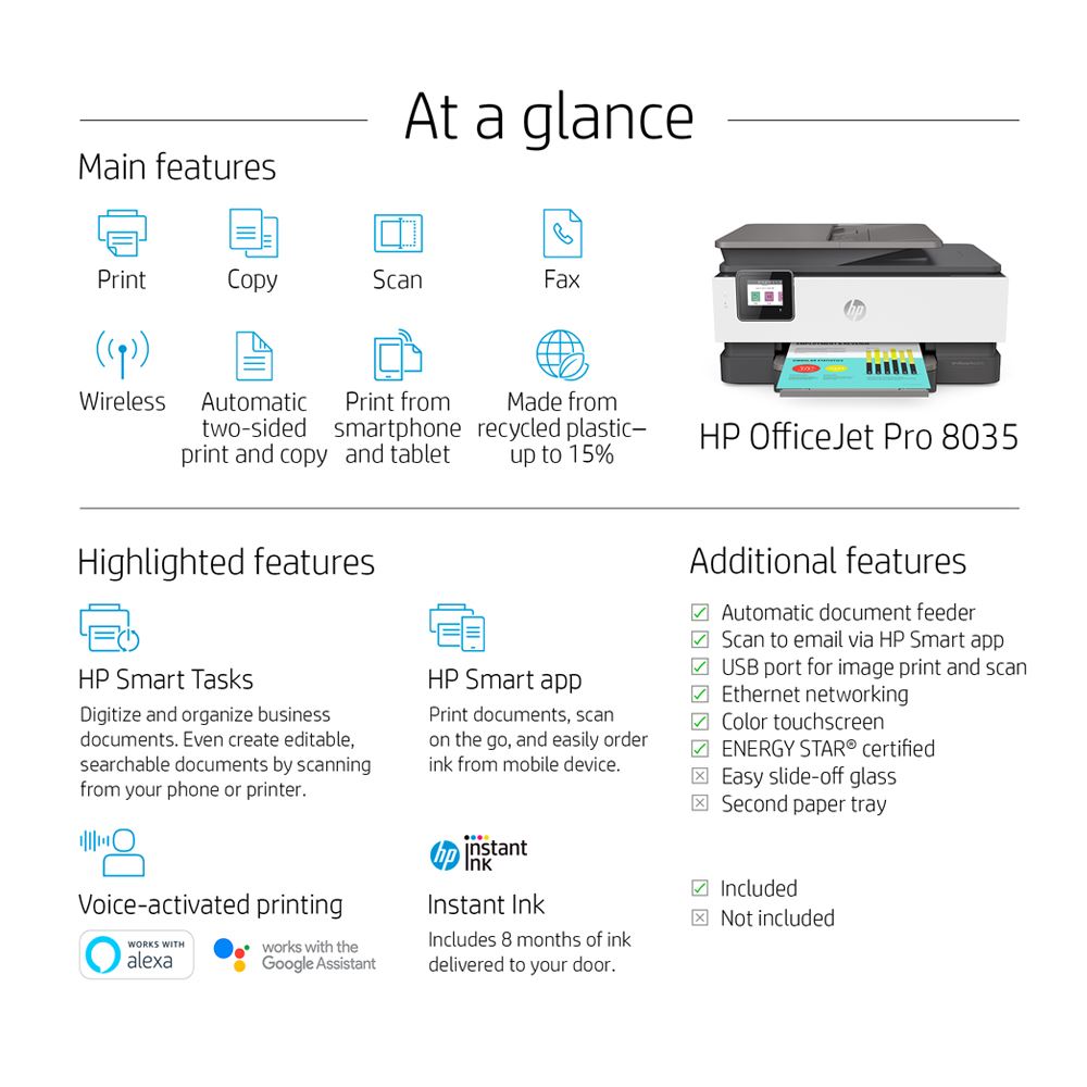 hp officejet pro 8025 front panel