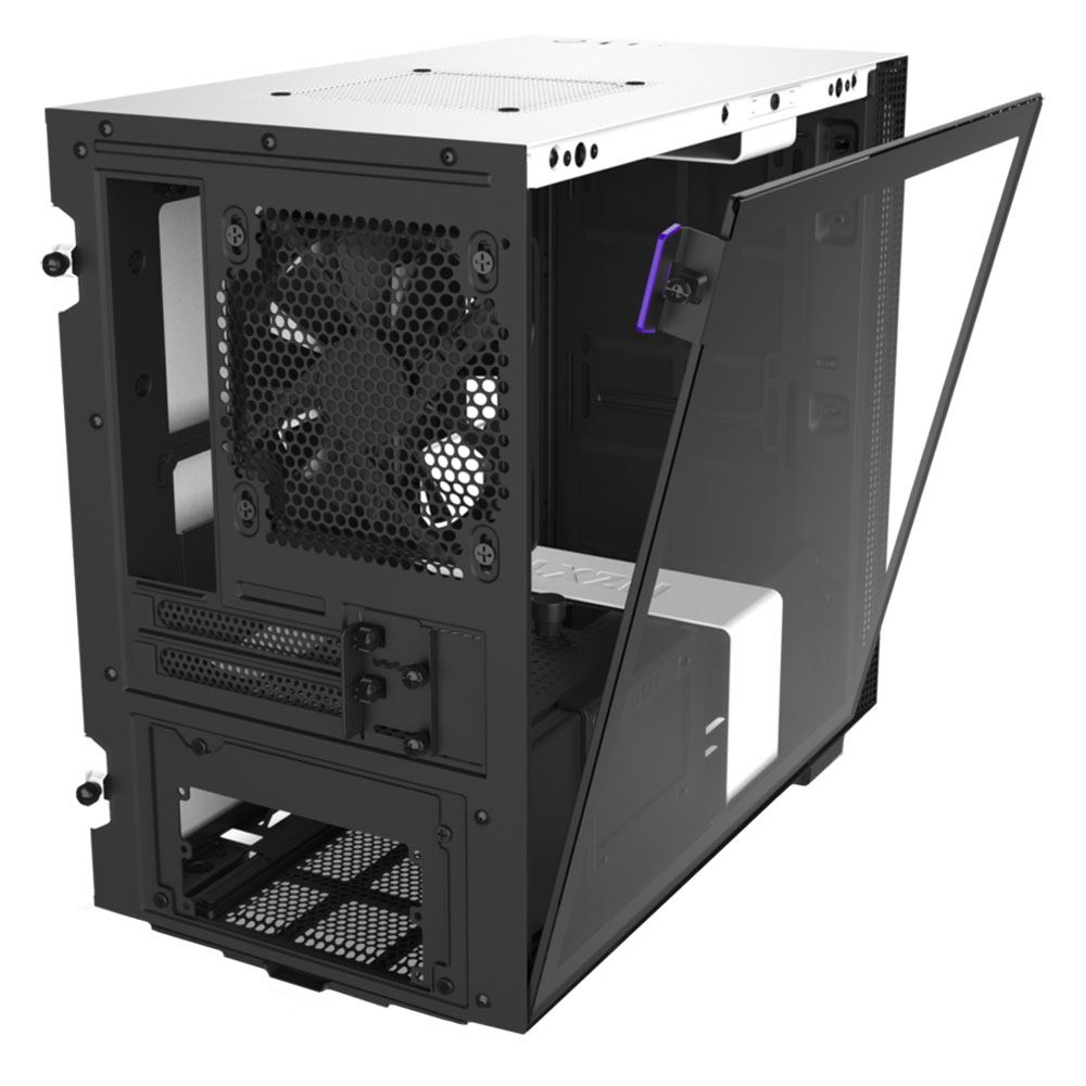 Nzxt H210 Tempered Glass Mini Itx Computer Case White Micro Center