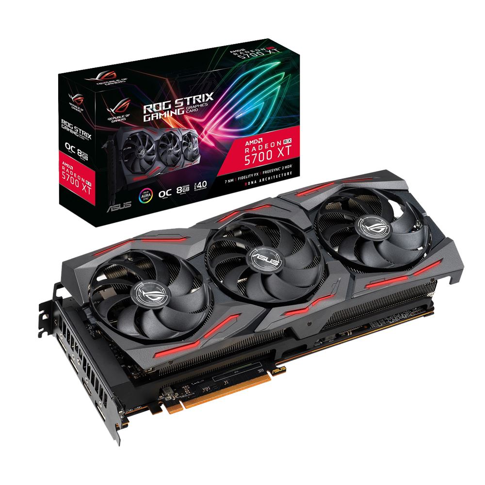 Asus Radeon Rx 5700 Xt Rog Strix Overclocked Triple Fan 8gb Gddr6 Pcie 4 0 Graphics Card Micro Center