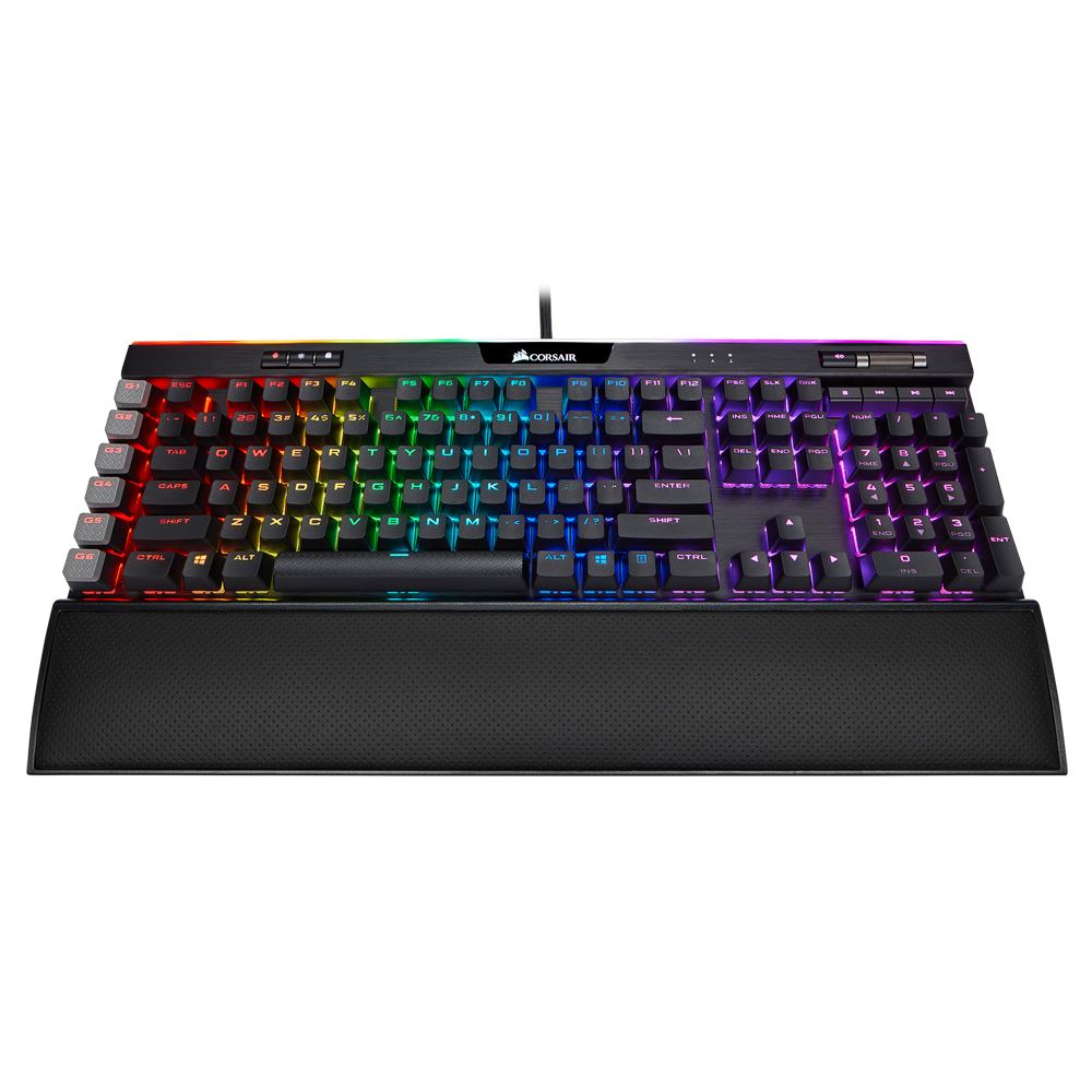 Corsair K95 Rgb Platinum Xt Rgb Mechanical Gaming Keyboard Cherry Mx Rgb Blue Micro Center