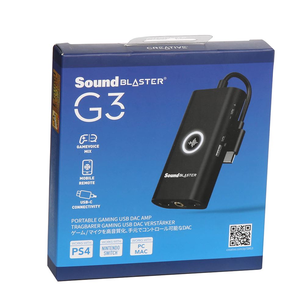 Creative Labs Sound Blaster G3 Portable Gaming Usb Dac Amp Micro Center