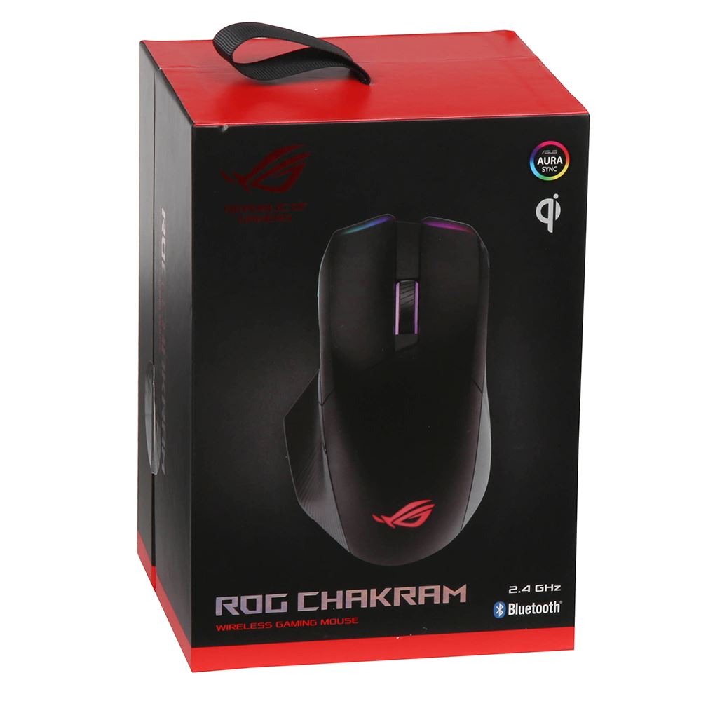 Asus P704 Rog Chakram Rgb Wireless Gaming Mouse W Qi Charging Side Joystick And Aura Sync Lighting Black Micro Center