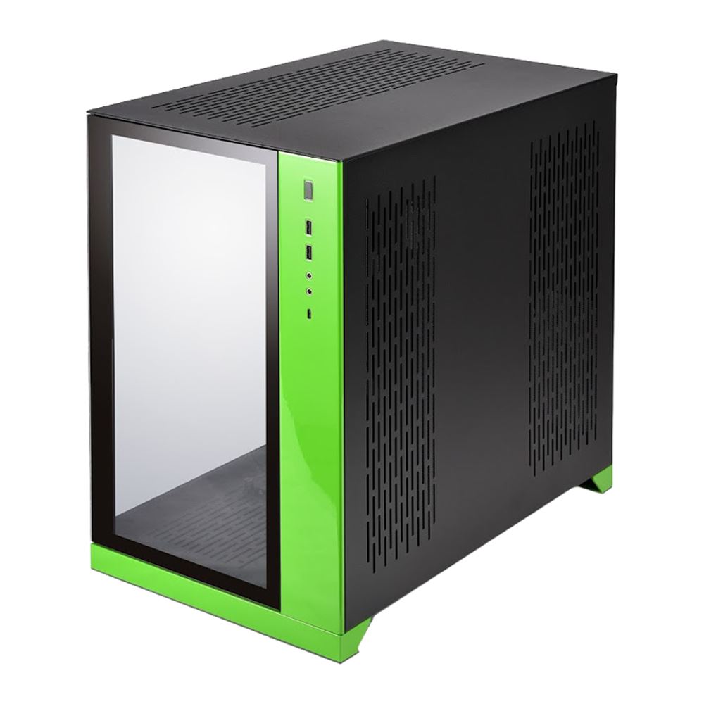 Lian Li Pc O11 Dynamic Tempered Glass Eatx Full Tower Computer Case Green Micro Center