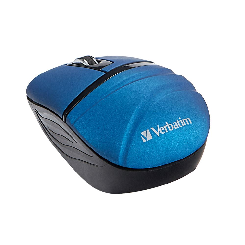Verbatim Wireless Mini Travel Mouse, Commuter Series-Blue - Micro Center
