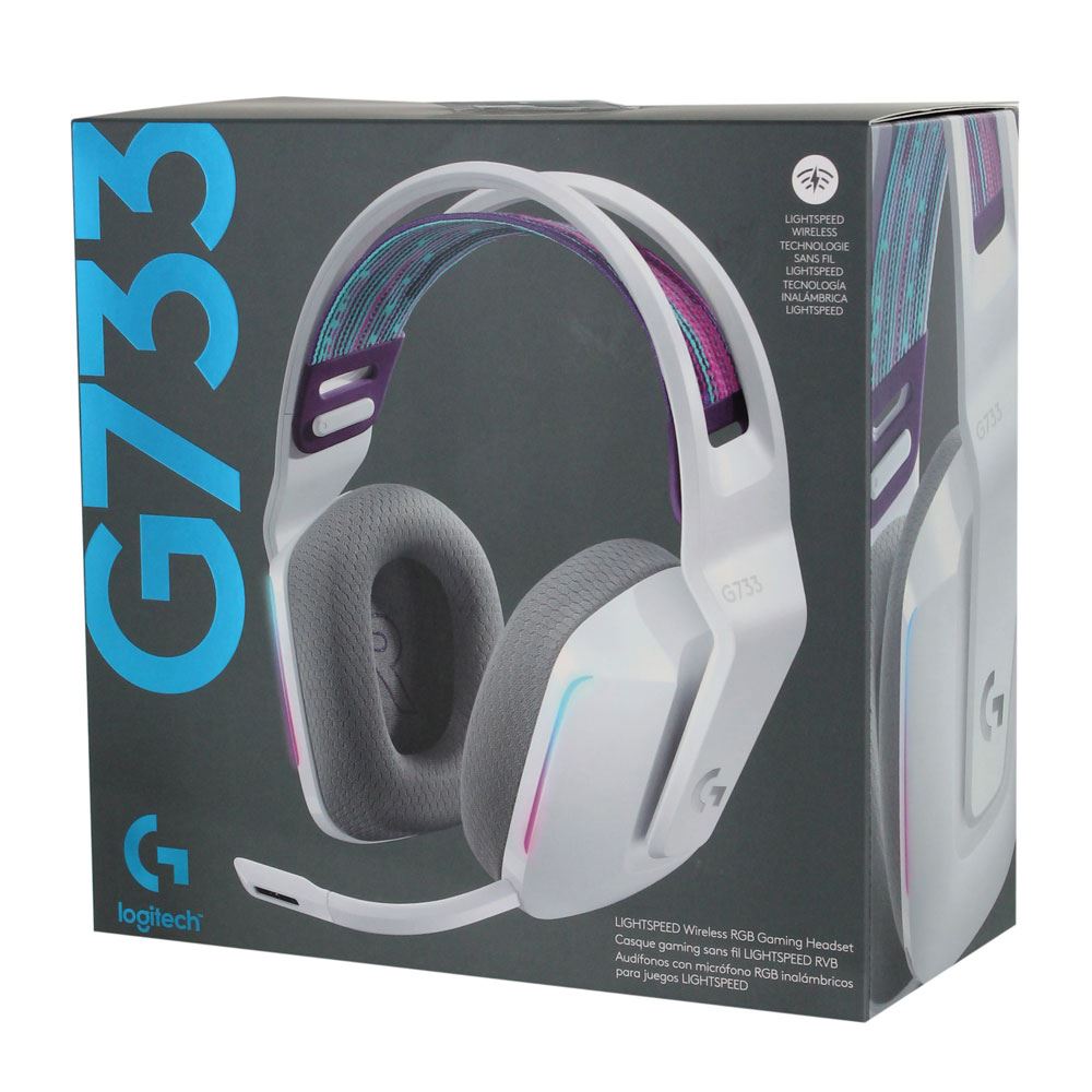 Logitech G G733 Lightspeed Wireless Rgb Gaming Headset W Suspension Headband On Ear Controls Memory Foam Ear Pads White Micro Center