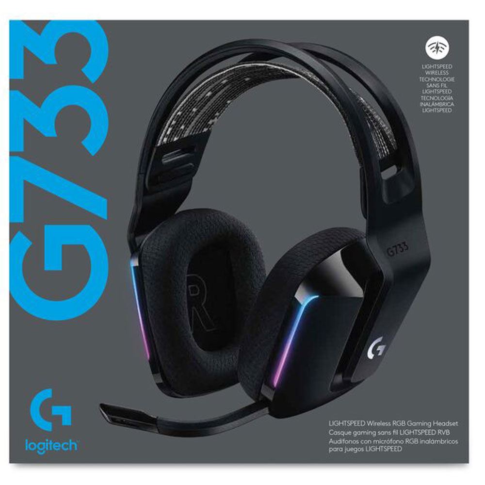 Logitech G G733 Lightspeed Wireless Rgb Gaming Headset W Suspension Headband On Ear Controls Memory Foam Ear Pads Black Micro Center