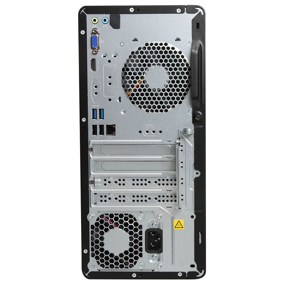 HP M01-F0016 Desktop Computer (Refurbished); AMD Ryzen 5 3400G 3.7GHz Processor; 8GB DDR4-2666 RAM; 256GB SSD; AMD Radeon RX - Micro Center