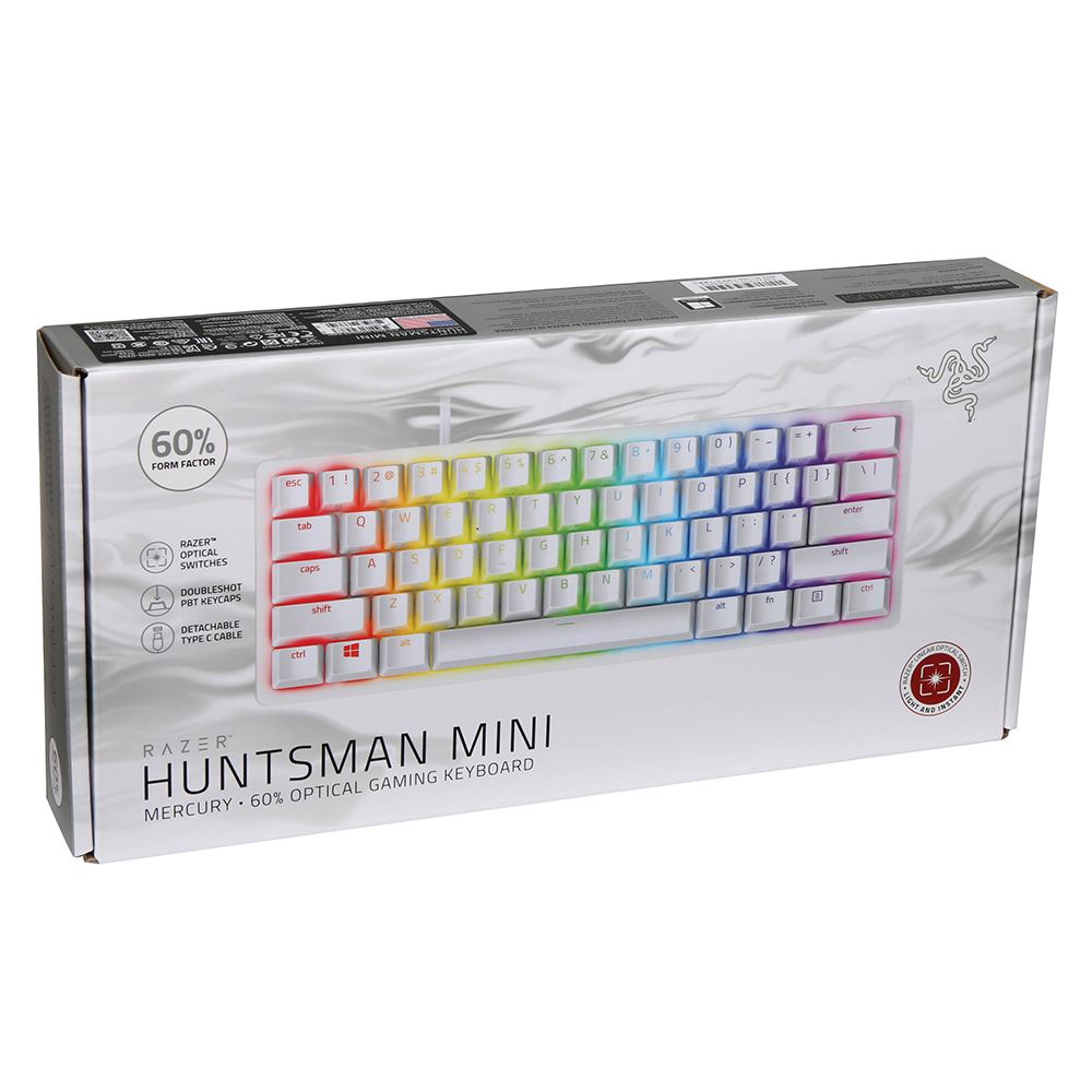 Razer Huntsman Mini 60% Optical Gaming Keyboard Mercury - Linear 