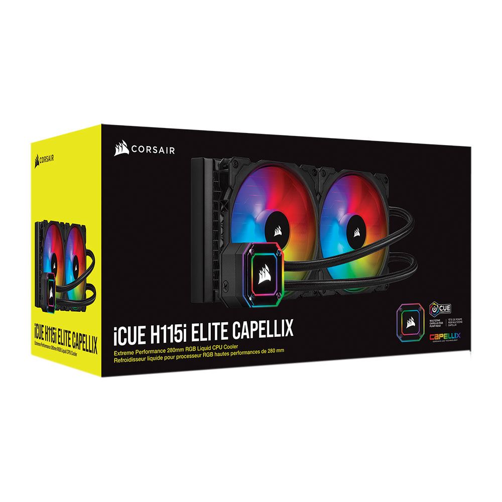 Corsair iCUE H115i ELITE CAPELLIX RGB V2 280mm Water Cooling Kit - Micro  Center