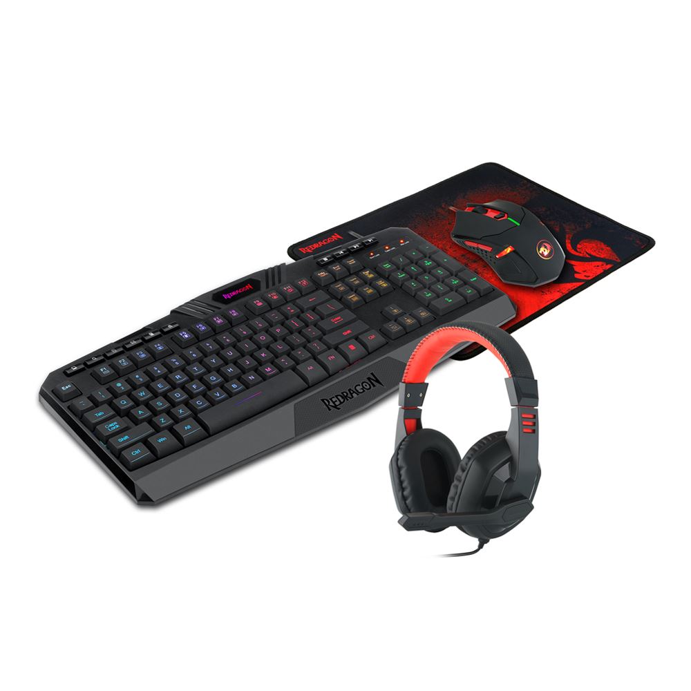 Redragon S101 Wired RGB Backlit Gaming Keyboard and Mouse, Gaming 
