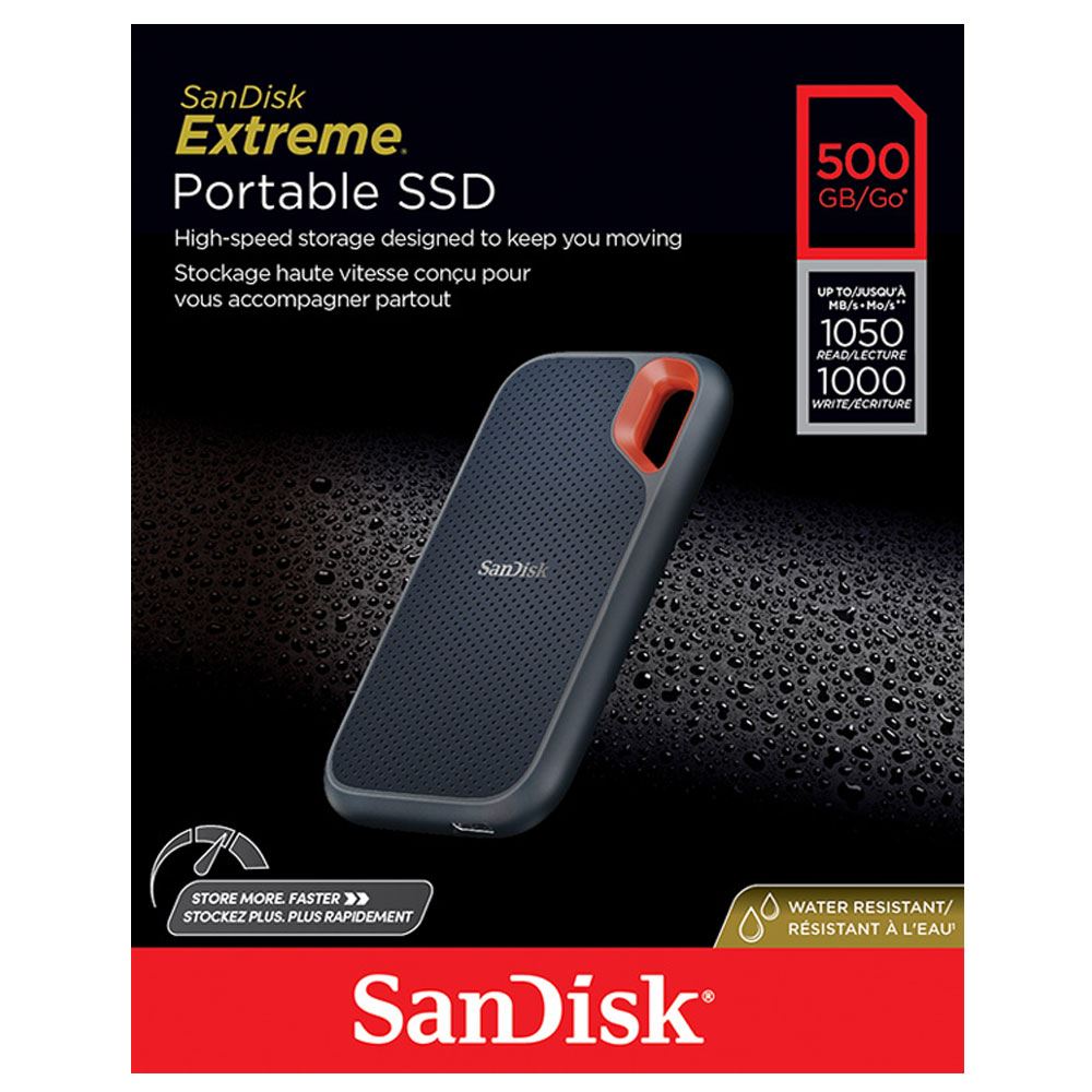 Flash Tranen Hesje SanDisk Extreme Portable 500GB SSD USB 3.2 Gen 2 Type C External Solid  State Drive - Micro Center