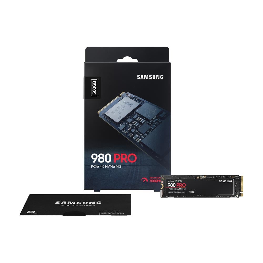 Samsung 980 Pro SSD 500GB M.2 NVMe Interface PCIe Gen 4x4 Internal 