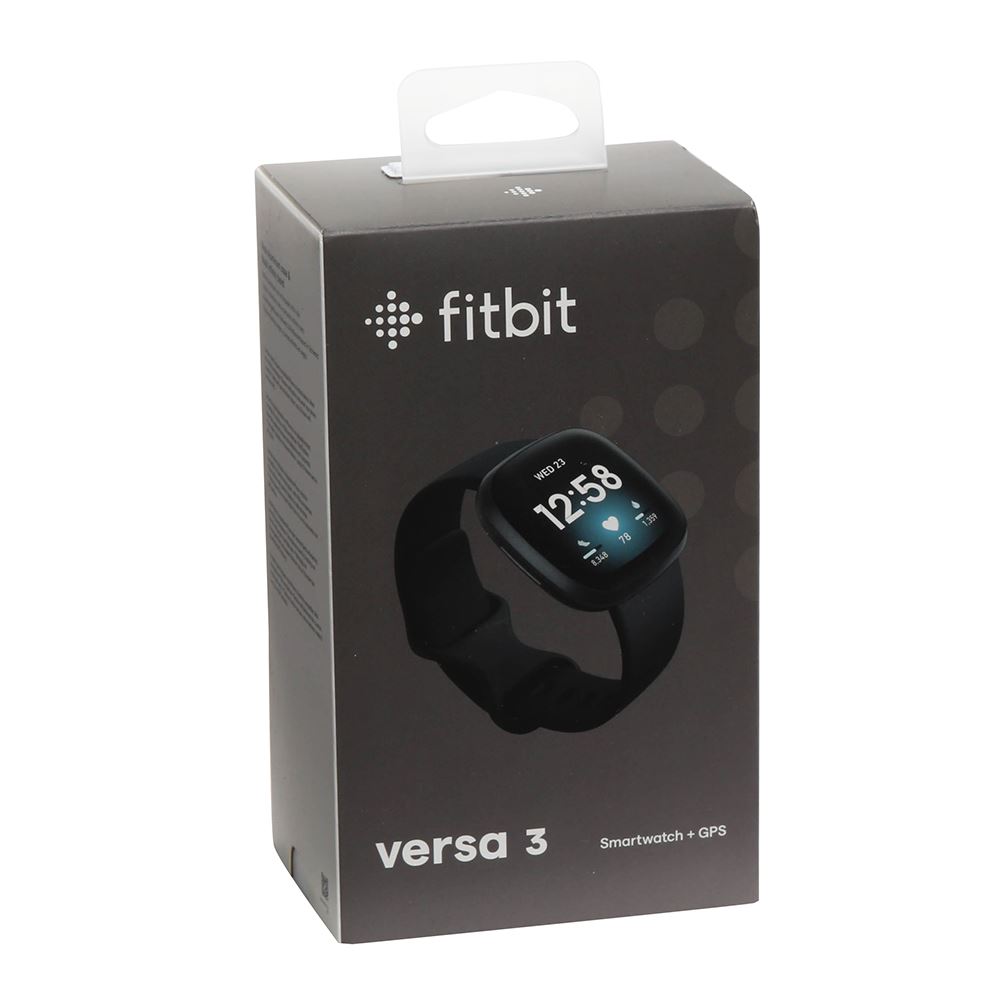 Fitbit Versa 3 Activity Tracker Black/Black Aluminum 