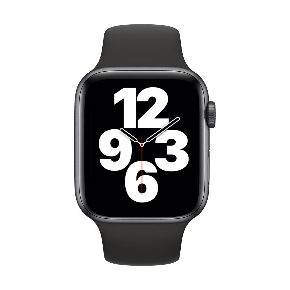 Apple Watch Series SE GPS 44mm Space Gray Aluminum Smartwatch - Black Sport  Band - Micro Center