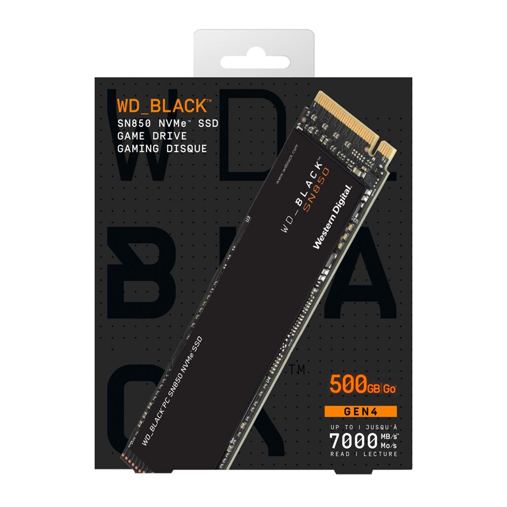 Wd Black Sn850 500gb Wds500g1x0e M 2 Nvme Interface Pcie Gen 4x4 Internal Solid State Drive With 3d Tlc Nand 2280 Micro Center