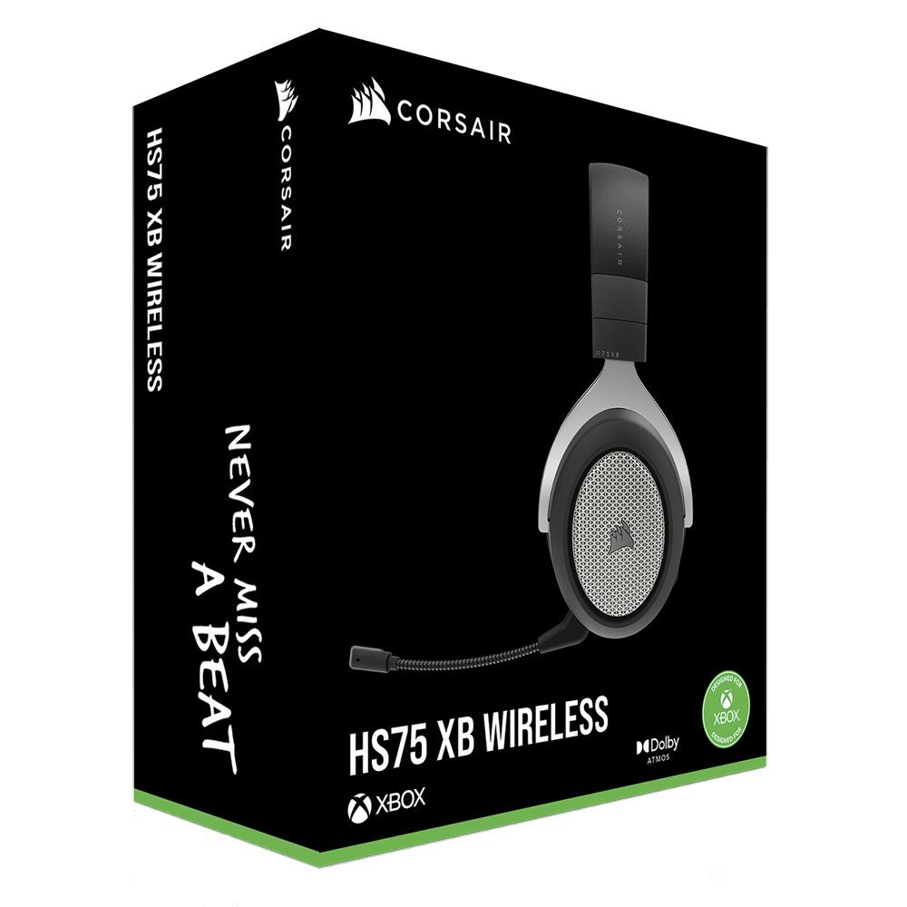 Corsair Hs75 Xb Wireless Gaming Headset Immersive Dolby Atmos On Ear Game And Chat Mix Control Up To 30 Feet Wireless Micro Center