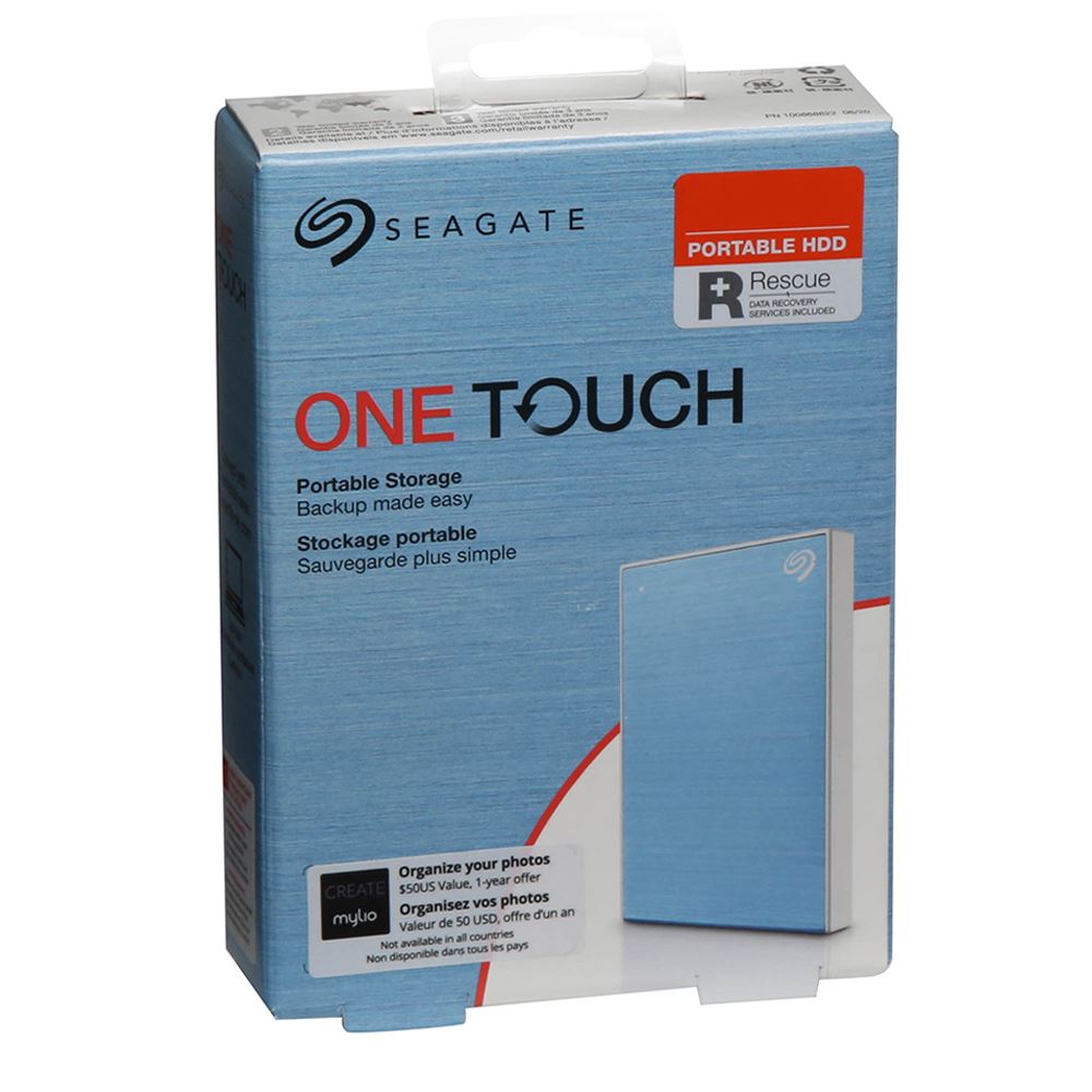 Seagate One Touch 4TB External Hard Drive Light Blue USB 3.2 (Gen 1 Type-A) (STKC4000402) - Micro Center
