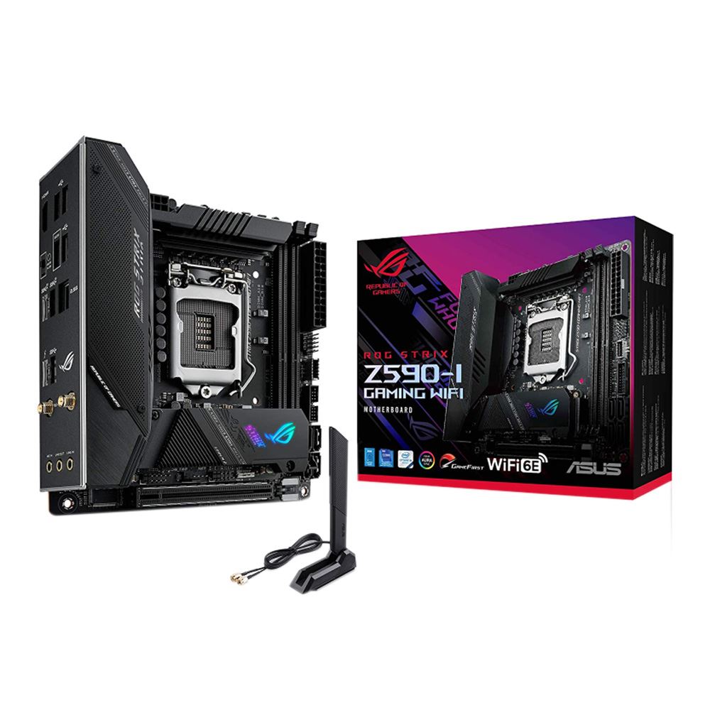 ASUS Z590-I ROG Strix Gaming WiFi Intel LGA 1200 Mini-ITX Motherboard -  Micro Center