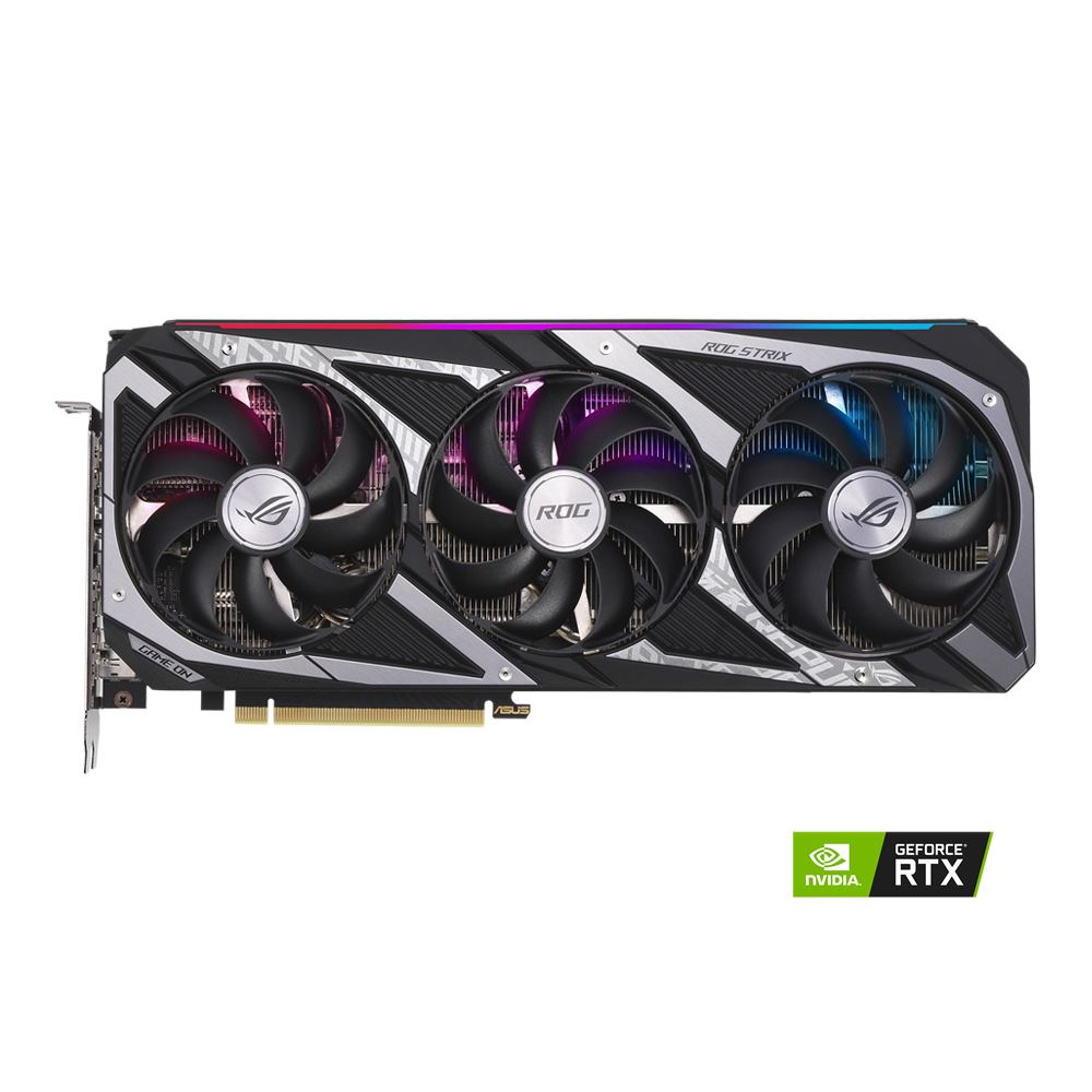 Asus Nvidia Geforce Rtx 3060 Rog Strix Overclocked Triple Fan 12gb Gddr6 Pcie 4 0 Graphics Card Micro Center