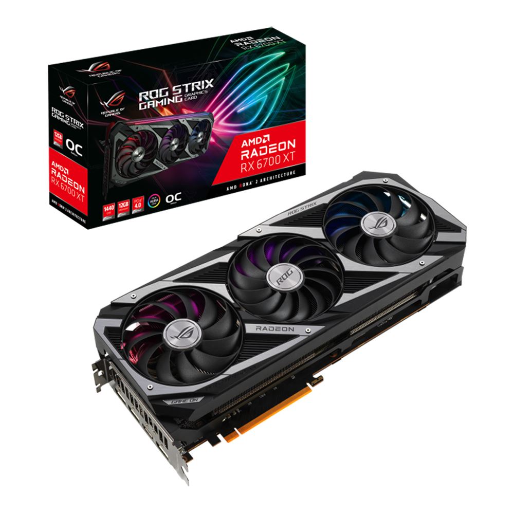 Asus Amd Radeon Rx 6700 Xt Rog Strix Overclocked Triple Fan 12gb Gddr6 Pcie 4 0 Graphics Card Micro Center