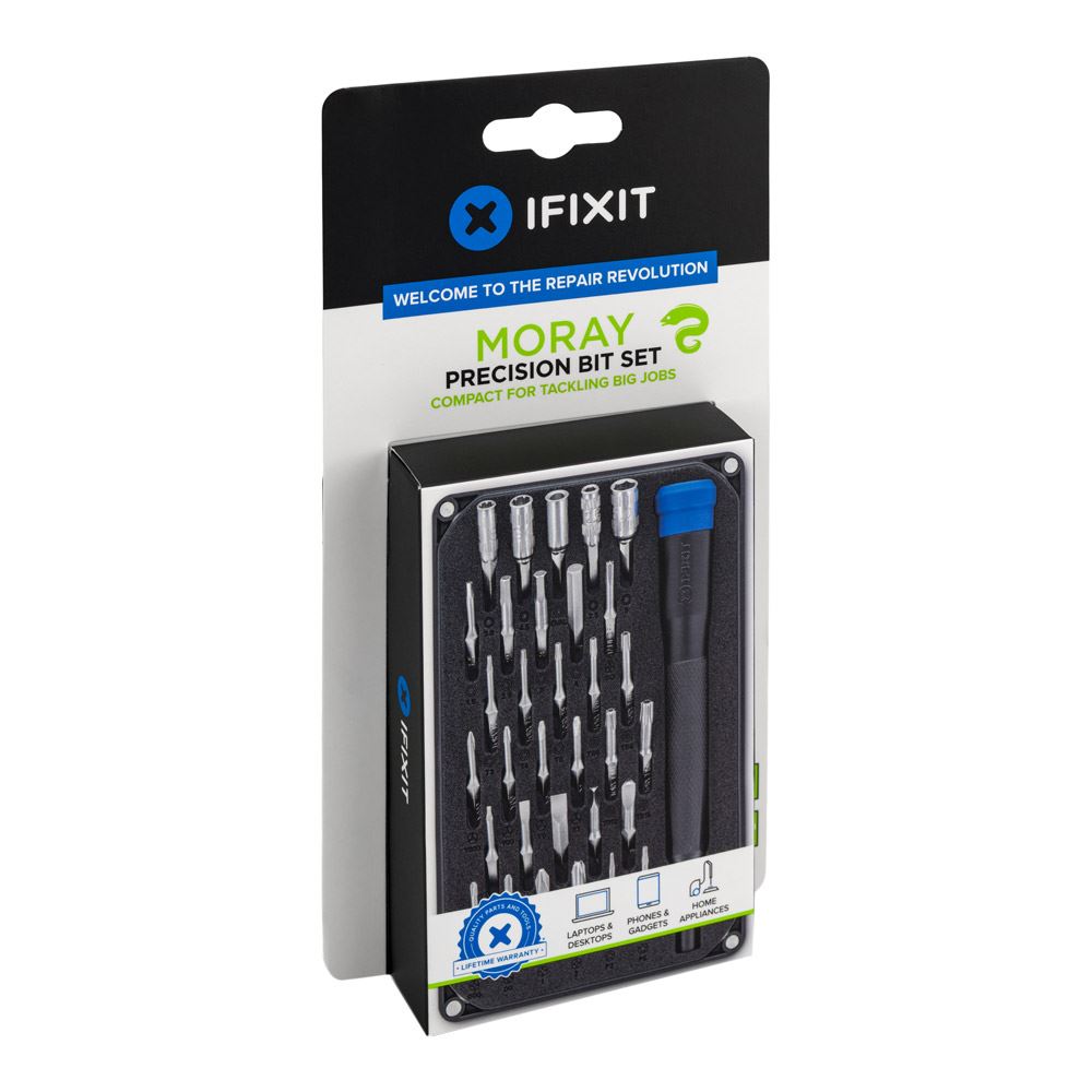 iFixit Moray Driver Kit 32 Precision Bits for Smartphones Game Consoles & Small Electronics Repair
